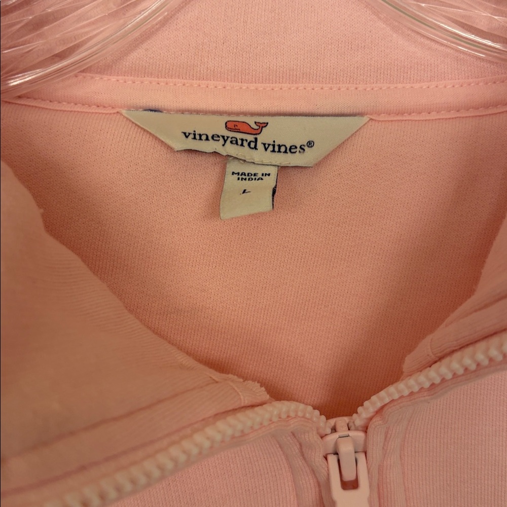 Vineyard Vines Light Pink Quarter-Zip Sherpa - Picture 2 of 4